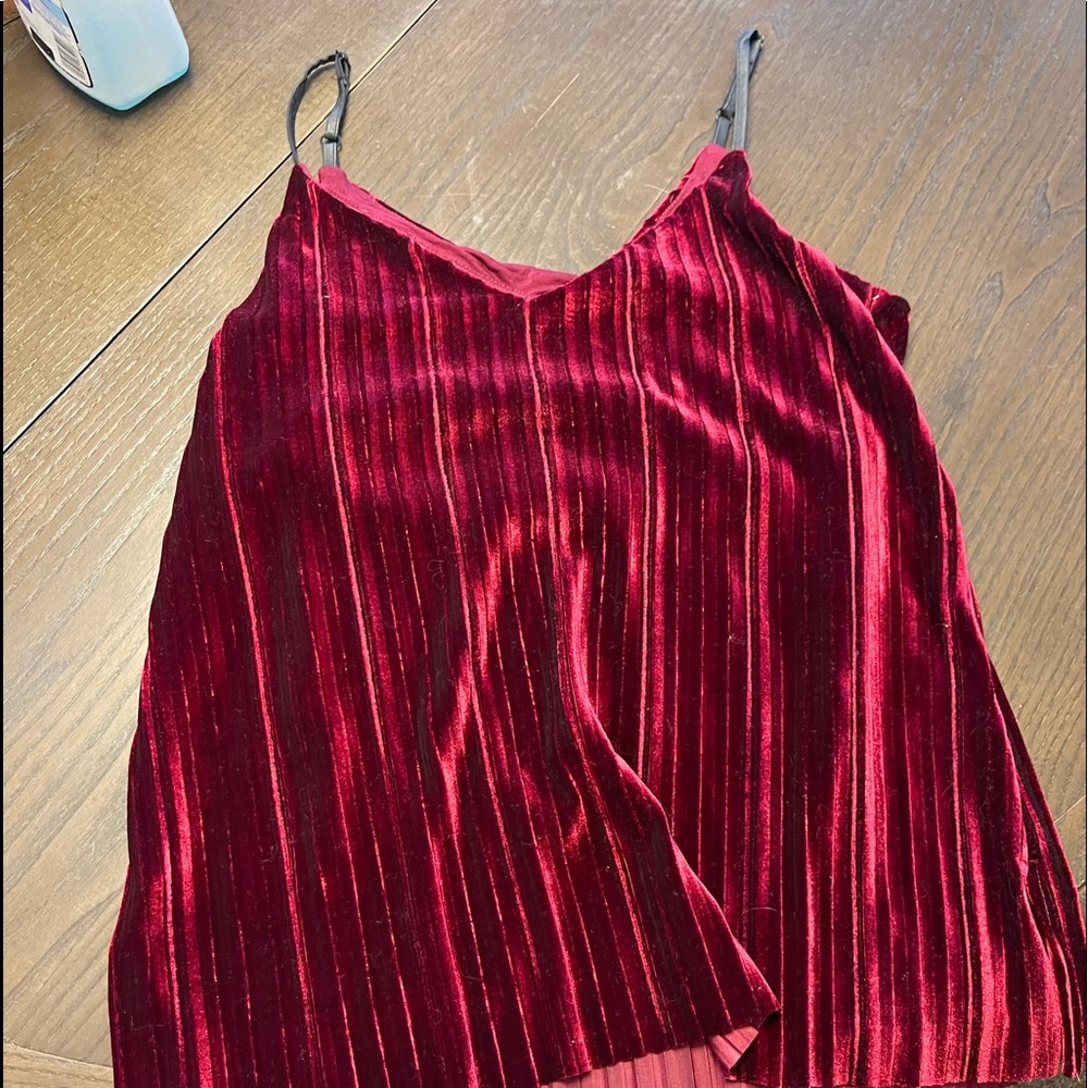 Red velvet top